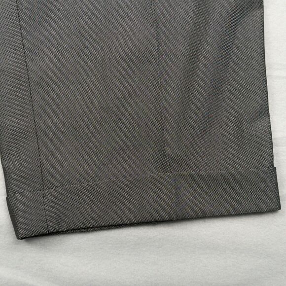 Sean John Dress Pants Mens 38x32 Metallic Gray & Black Pleated w/ Cuffs Baggy - Picture 8 of 16